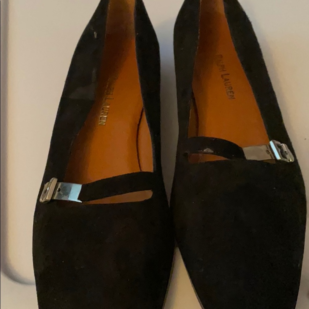 Black suede shoes